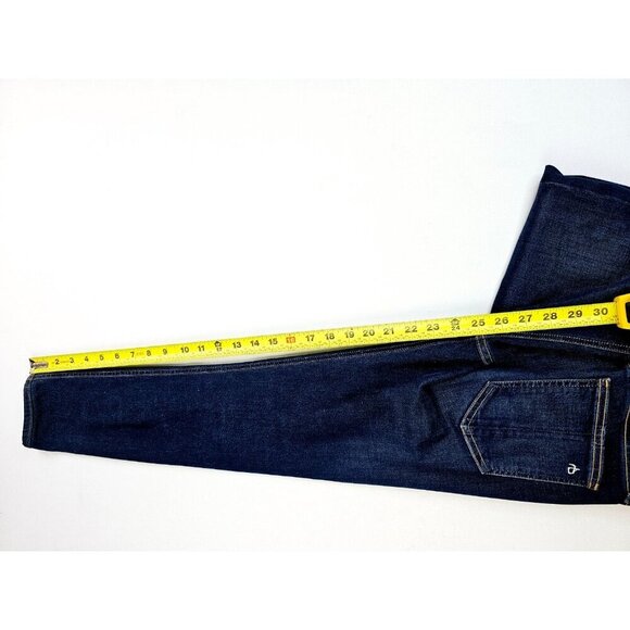 Rag Bone Size 24X25 Women Cate Mid Rise Ankle Skinny Blue Denim Carmen Jeans USA - Picture 9 of 14